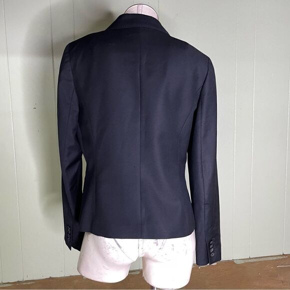 J.‎ Crew Two Button Jacket Blazer in Super 120s Wool Size 8 Black 23346 - Picture 4 of 11